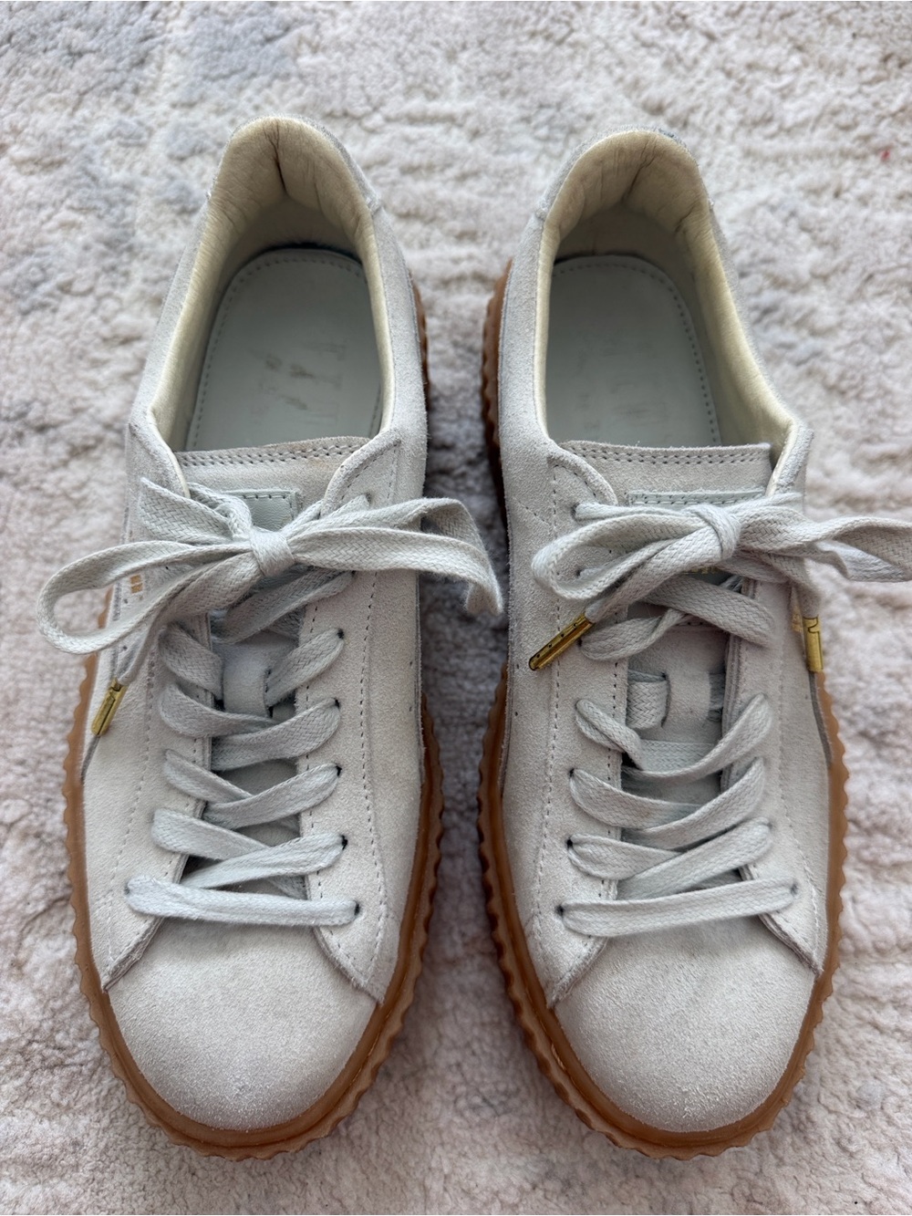 Puma x Fenty by Rihanna Suede Creepers White Oatmeal Women's